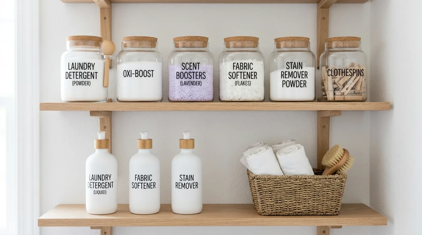 Hide supplies inside better cabinetry inspiration for an organized laundry room.